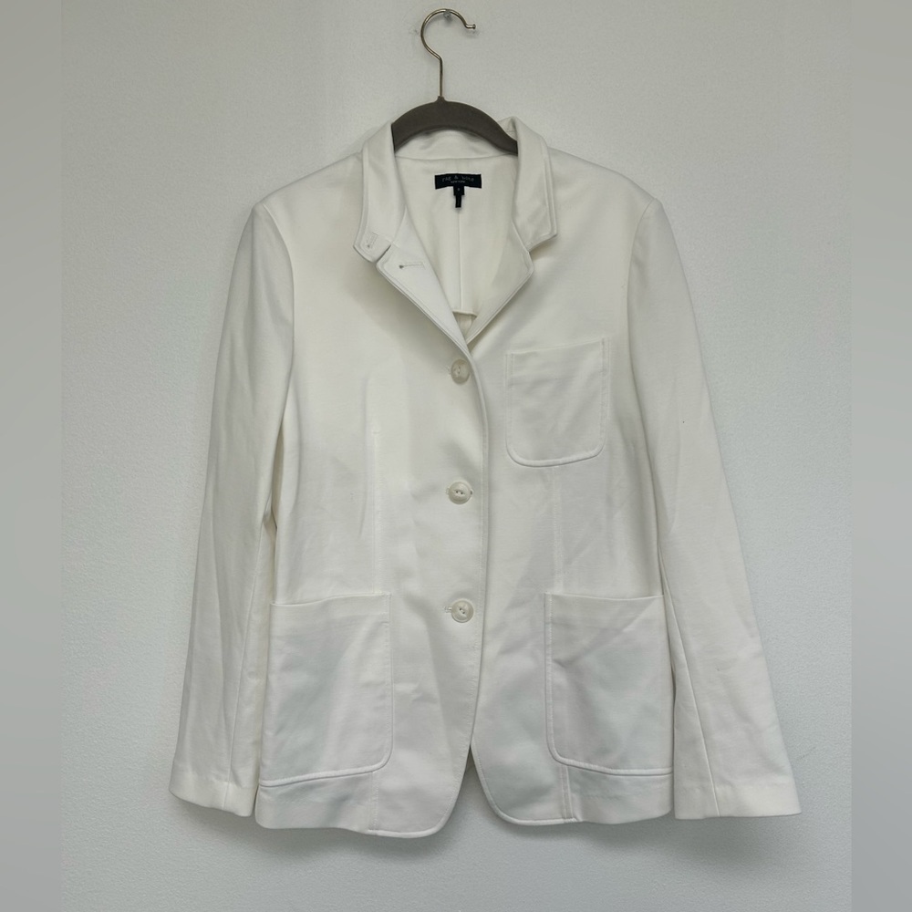 rag & bone White Three-Button Blazer